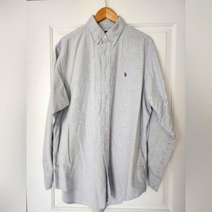 Ralph Lauren Mens Classic Fit Button Down Shirt Long Sleeve Shirt 17-36